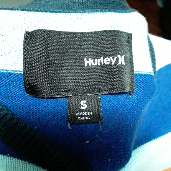 Hurley Mens/Unisex Small Striped Crewneck Sweater - Picture 10 of 11